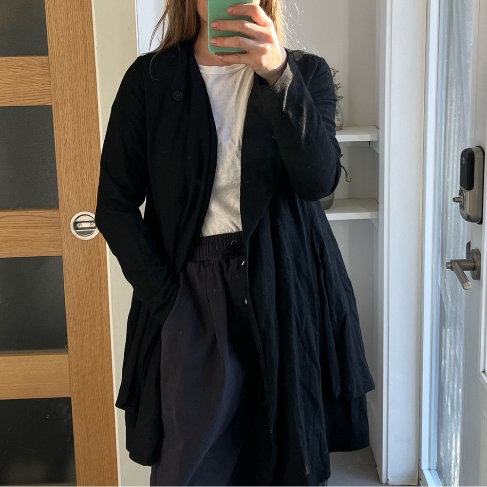 SARAH PACINI black wool blend jacket, size 0/XS - Picture 13 of 13